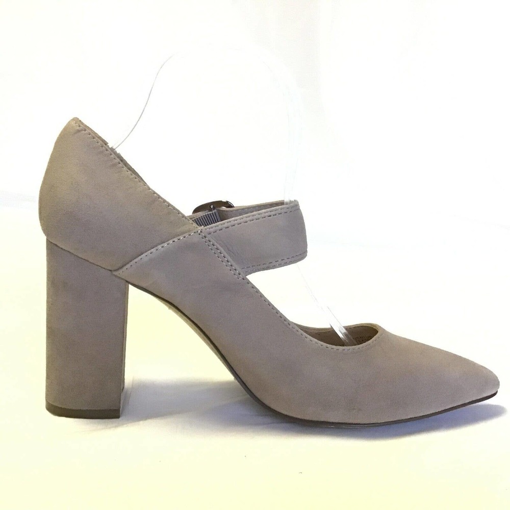 Tommy Hilfiger Ventur Suede Womens 9M Chunky Heels Tan Beige Silver Y2K Style - Picture 4 of 16